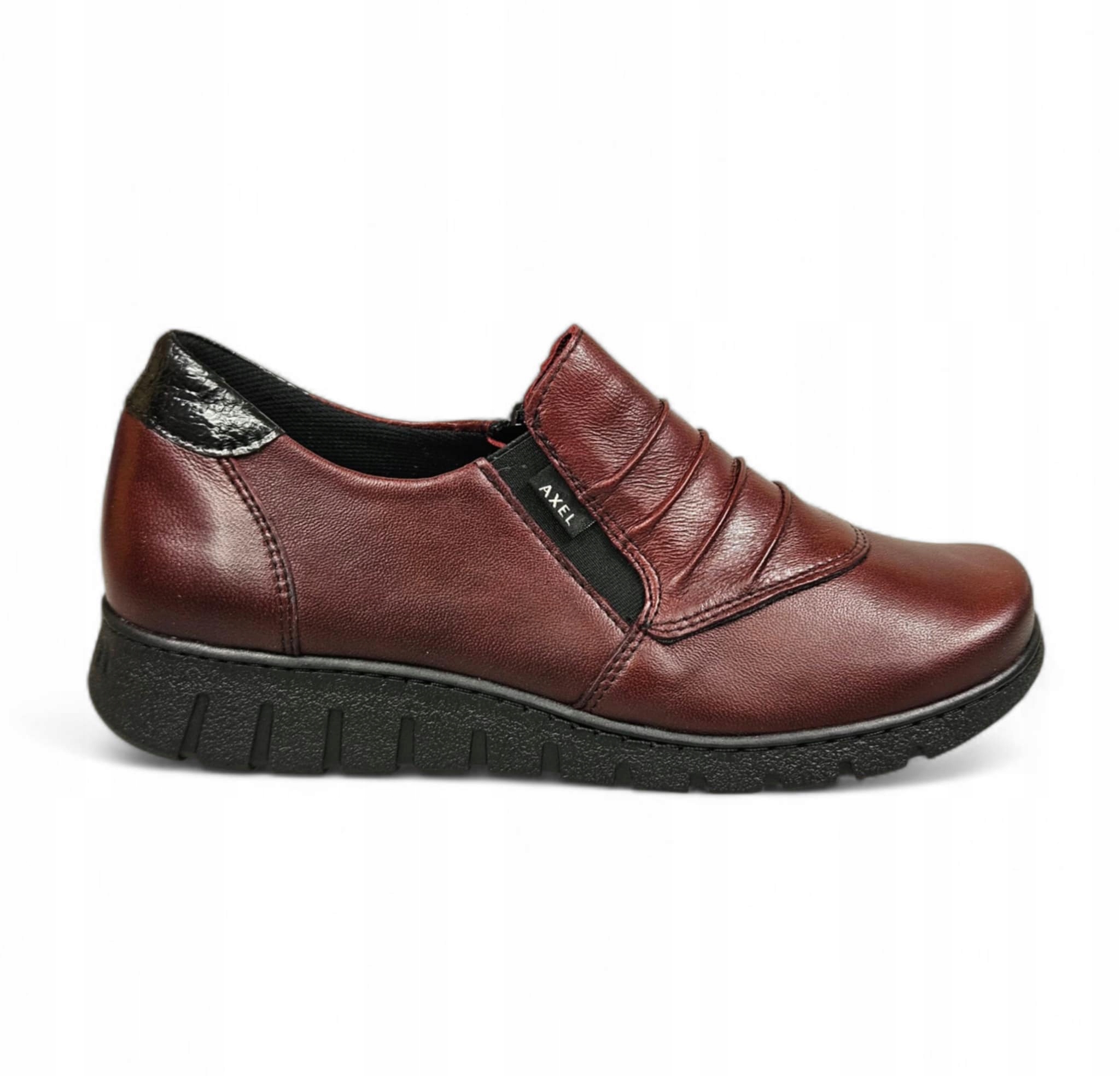 Axel Dámské Polobotky S Nazouvacím Zipem 3042 Vínové vel. 36
