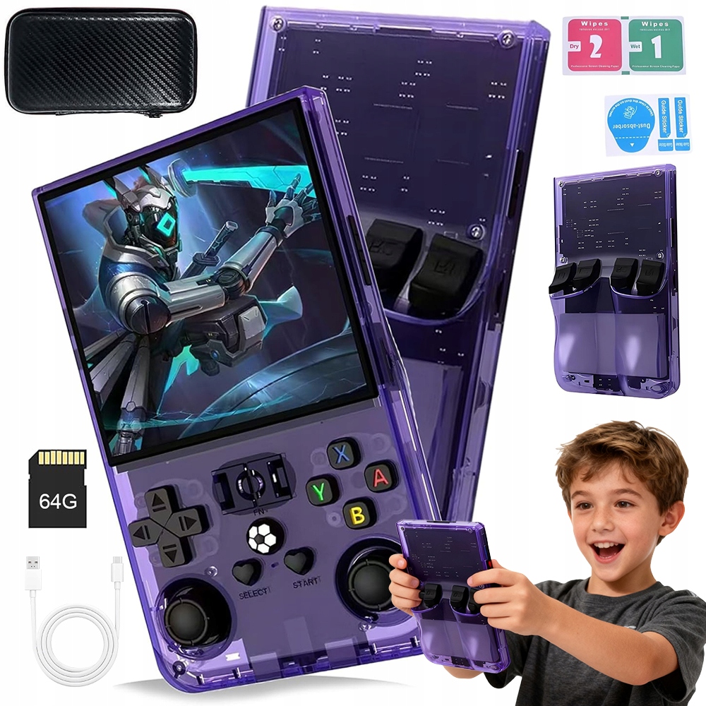 Przenośna Mobilna Konsola Do Gier R36MAX Linnux Retro 18000 Gry 64GB