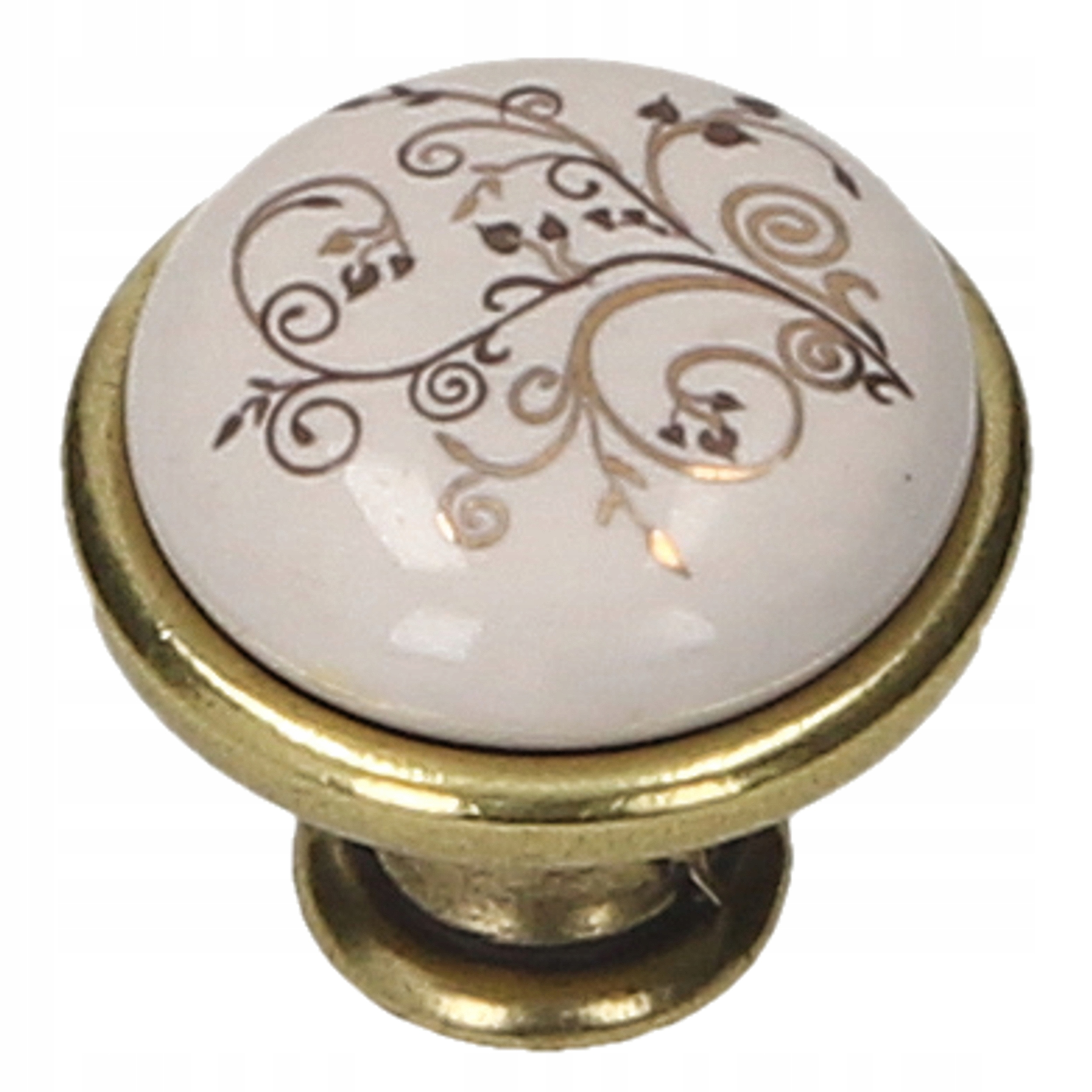 

Gałka meblowa Gamet GP19 złoty/ porcelana dekor 11