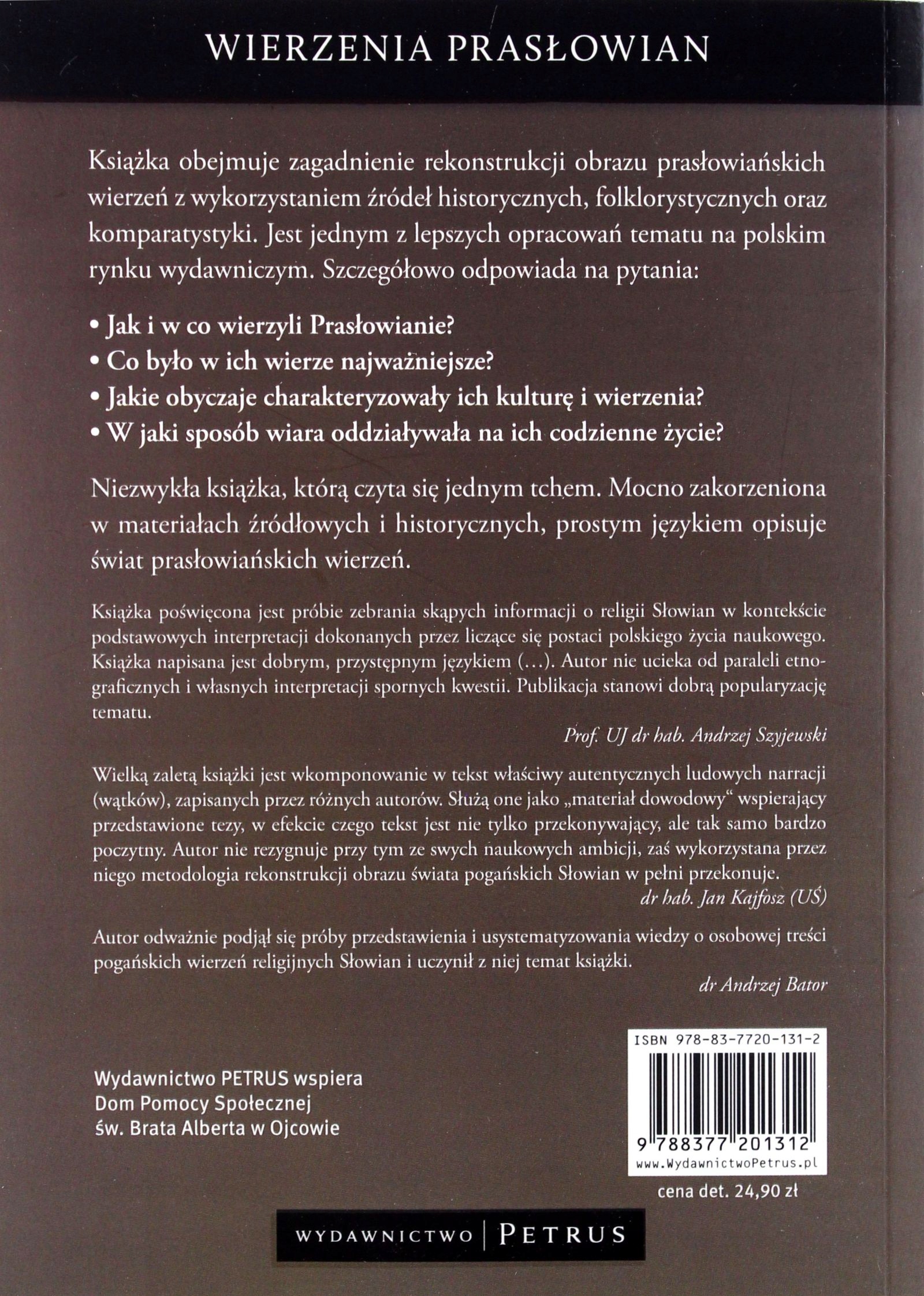 WIERZENIA PRASŁOWIAN [KSIĄŻKA] Stan opakowania oryginalne