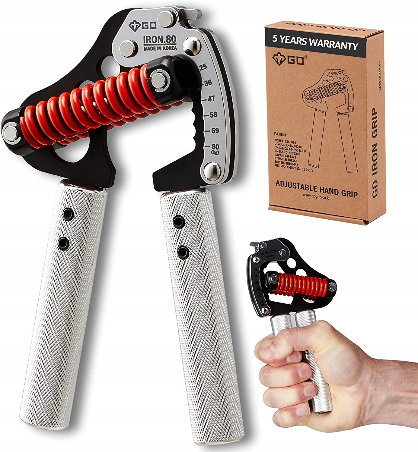 Mačkadlo Pro Cvičení Rukou Regulovatelné, Silný Odpor 25-80 Kg Gd Iron Grid