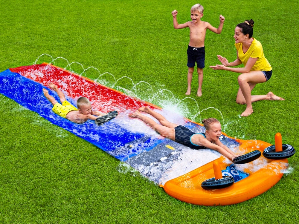 ZJEŻDŻALNIA WODNA ŚLIZG WODNY ŚLIZGAWKA DO OGRODU DLA DZIECI ZABAWA +GRATIS Kod producenta Wodna ślizgawka ślizg ogrodowy zestaw
