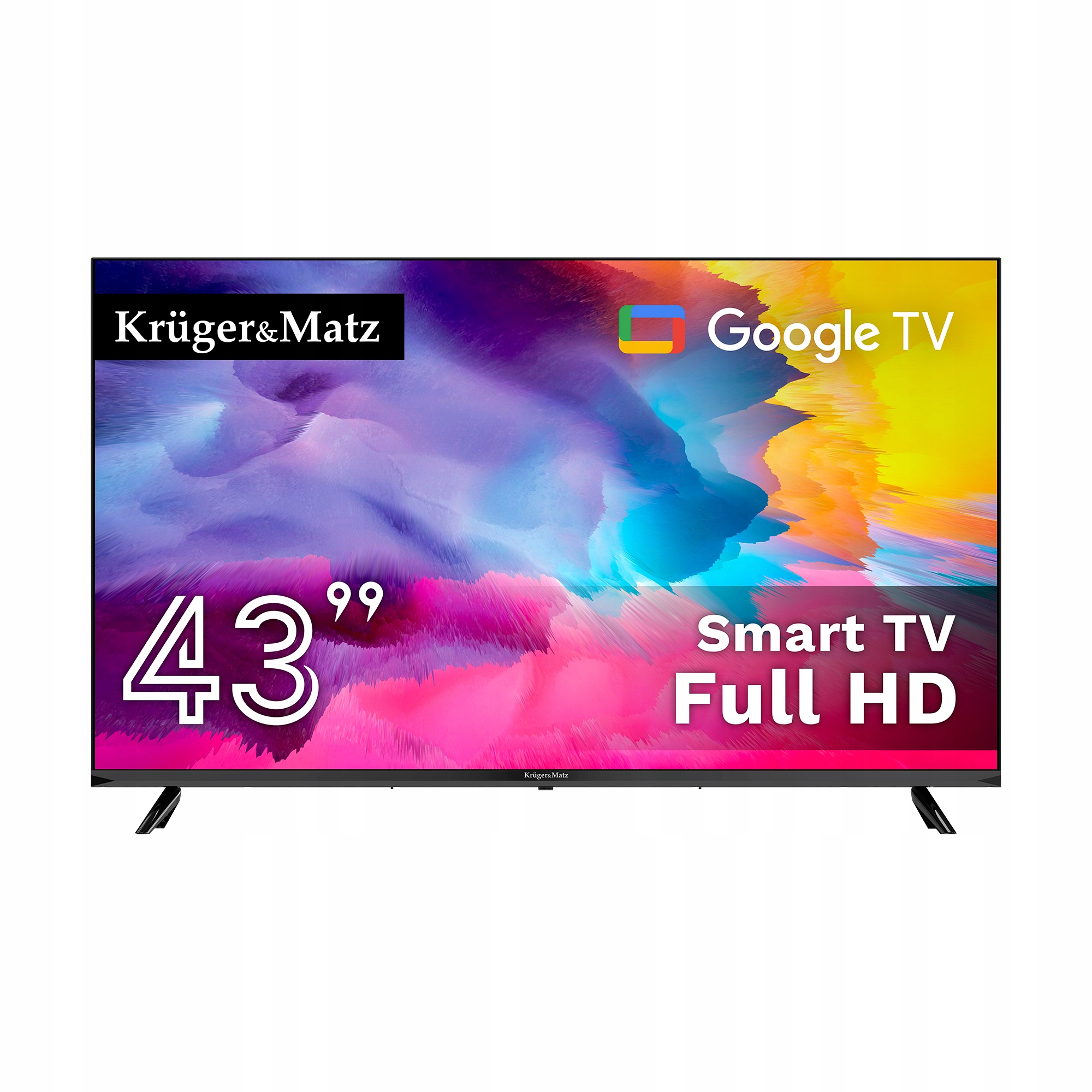 Televizor Kruger&Matz 43" Fhd Google Tv, DVB-T2/S2/T/C H.265 Hevc