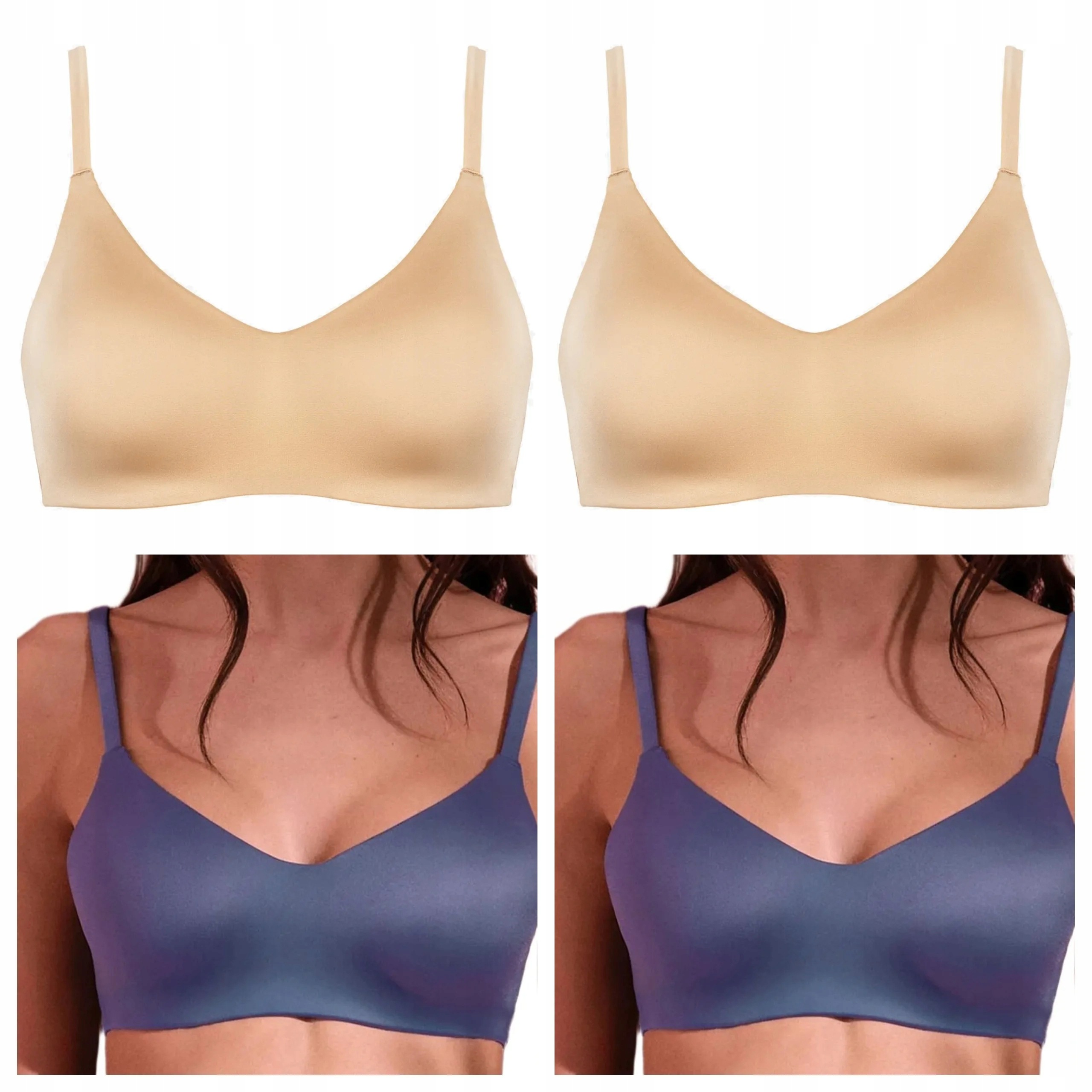 4 ks Podprsenka Lormar Active Ultrashine 2x zlatá 2x džíny XL