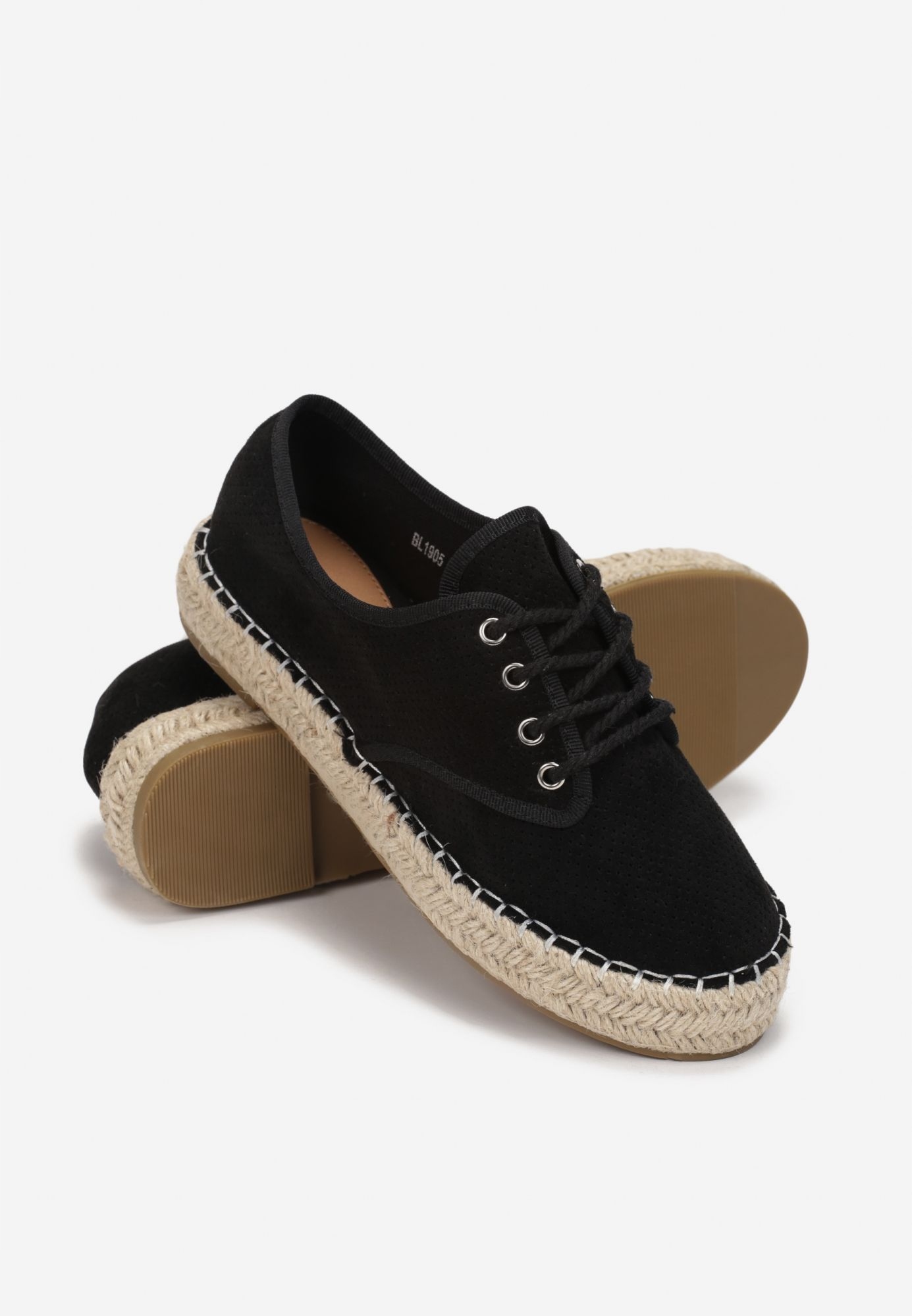 Born2Be Czarne Espadryle damskie 36 Ekozamsz