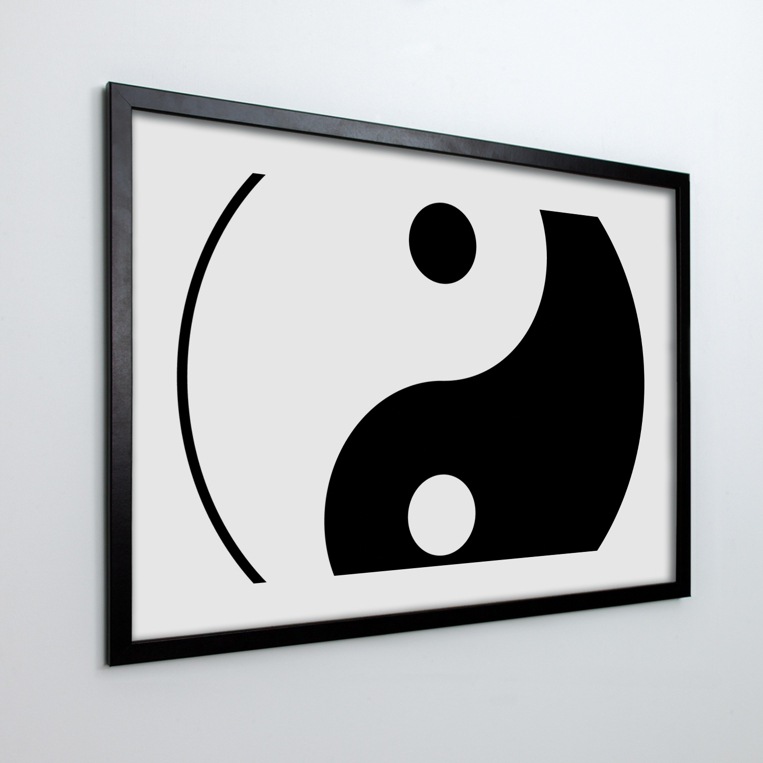 Obraz v rámu na zeď Symbol jin jang 70x50 cm