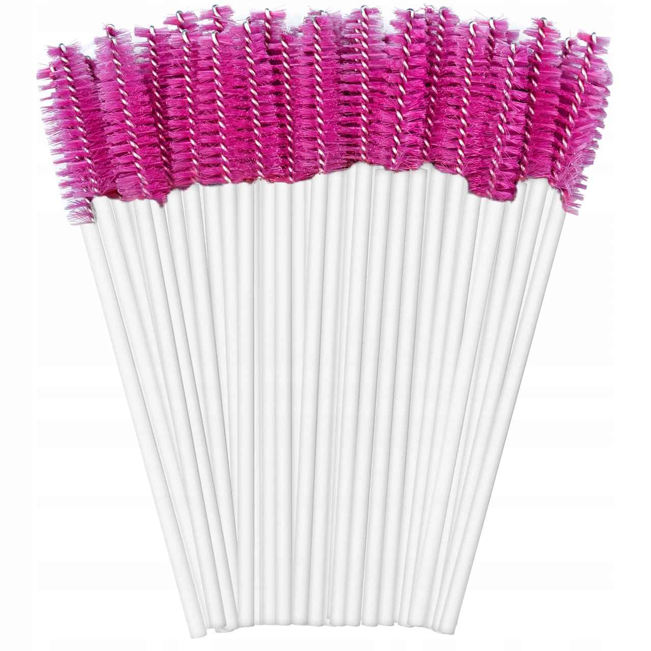 Szczoteczki Do Rzęs i Brwi Spiralka 50 Szt. Ciemny Róż