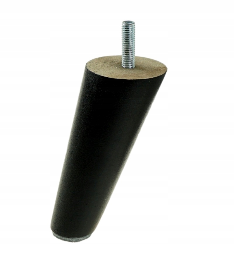 

Noga nóżka drewniana skośna ze szpilką czarna 10cm