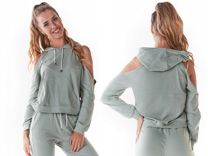 

stylowa Bluza damska Wycięcia na ramionach 42 XL