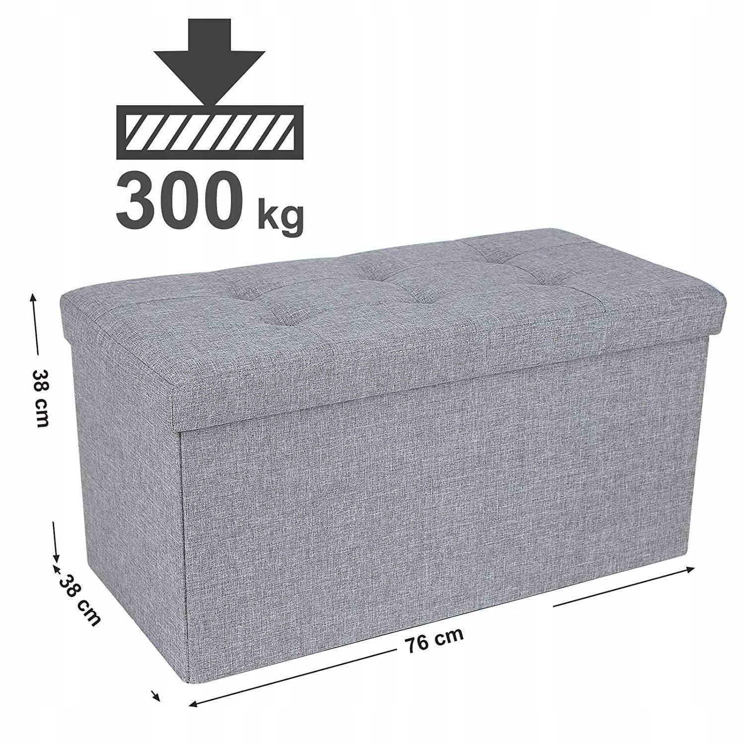 PUFA SKŁADANA ŁAWKA SKRZYNIA SCHOWEK Z SIEDZISKIEM Marka Songmics