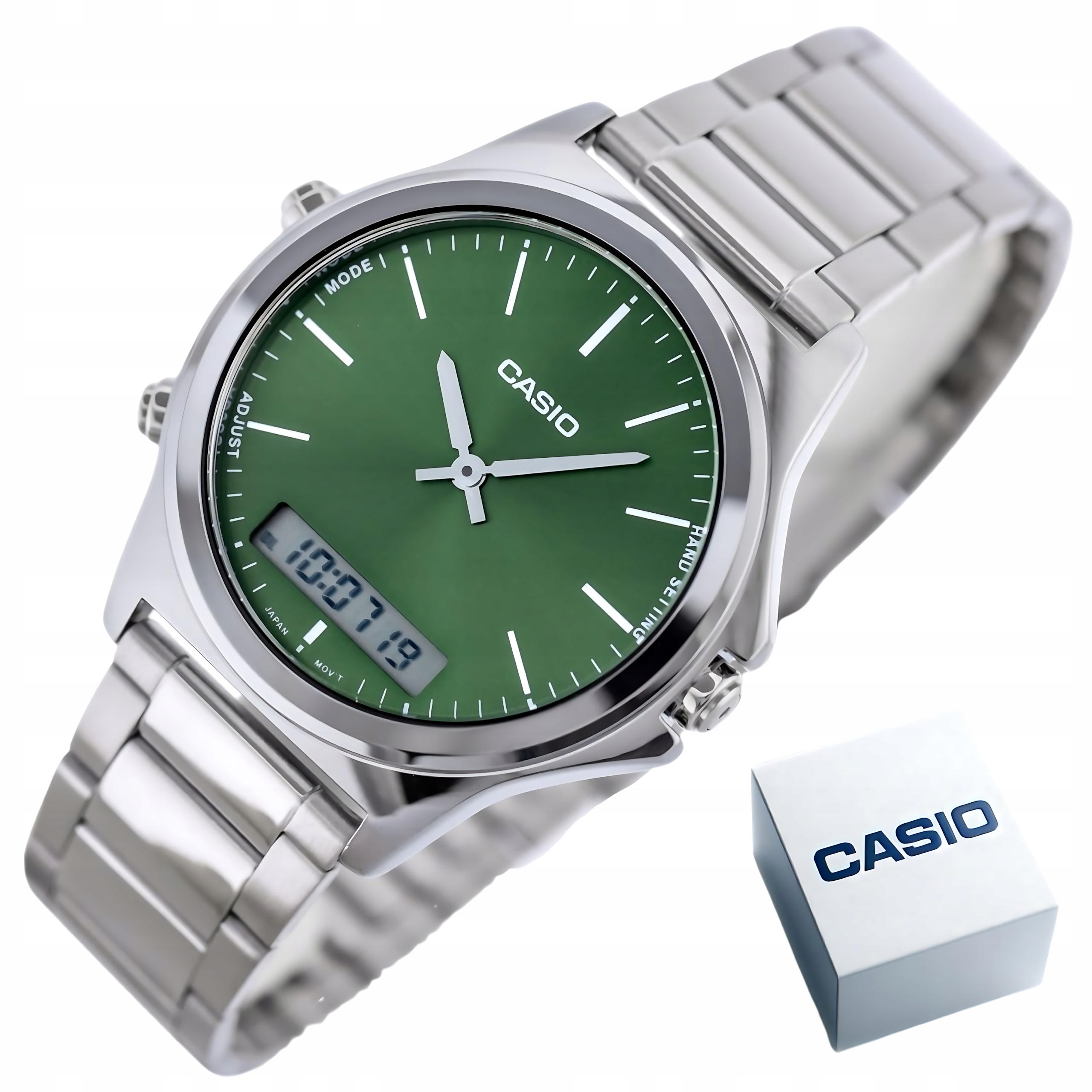 Pánské Hodinky Casio MTP-VC01D-3E Vodotěsné WR50 Neobrite Ocel Krabička
