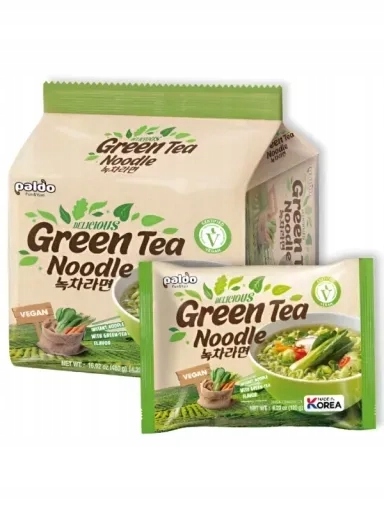 Levně 2x Green Tea Noodle, těstovinová polévka ze zeleného čaje 4 x 120 g Paldo