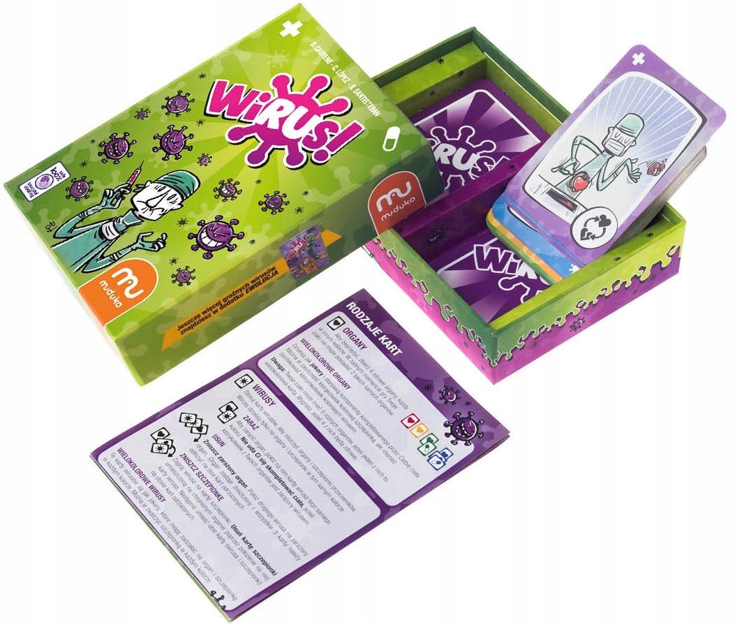 Wirus! + rozszerzenie gry Wirus! 2 Ewolucja Nazwa Zestaw Gra Wirus + Dodatek Ewolucja TREFL Muduko