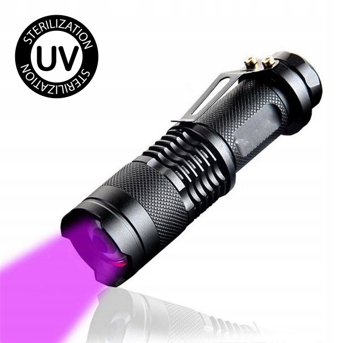 

Latarka Led Uv 395nm ultrafiolet akumulator 14500