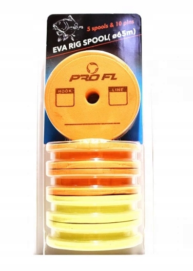 Krążki Na Przypony Eva Rig Spool 65mm 5 sztuk pinezki Fl
