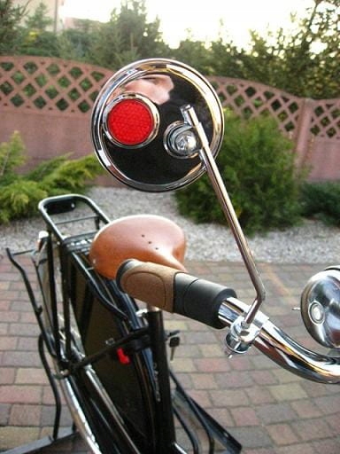 

Lusterko rowerowe chromowane z odblaskiem