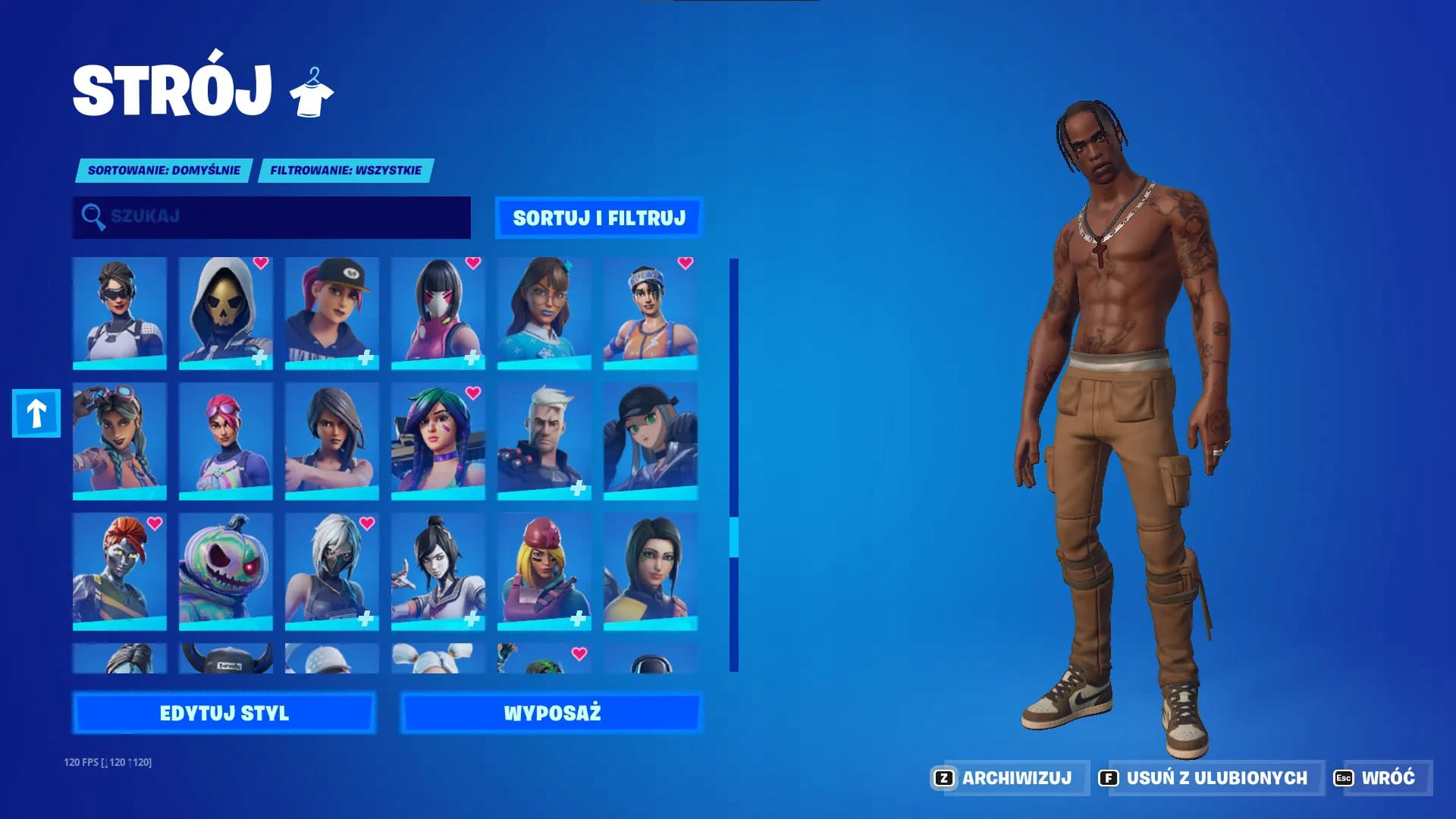 KONTO FORTNITE TRAVIS SCOTT MARVEL STAR WARS REAPER MINTY AXE SPIDER MAN VD System operacyjny Windows inny