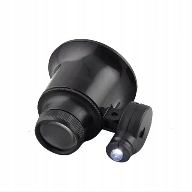 LUPA JUBILERSKA 20X LED LUPKA ZEGARMISTRZOWSKA NA OKO MG13B9A Marka BazarPL