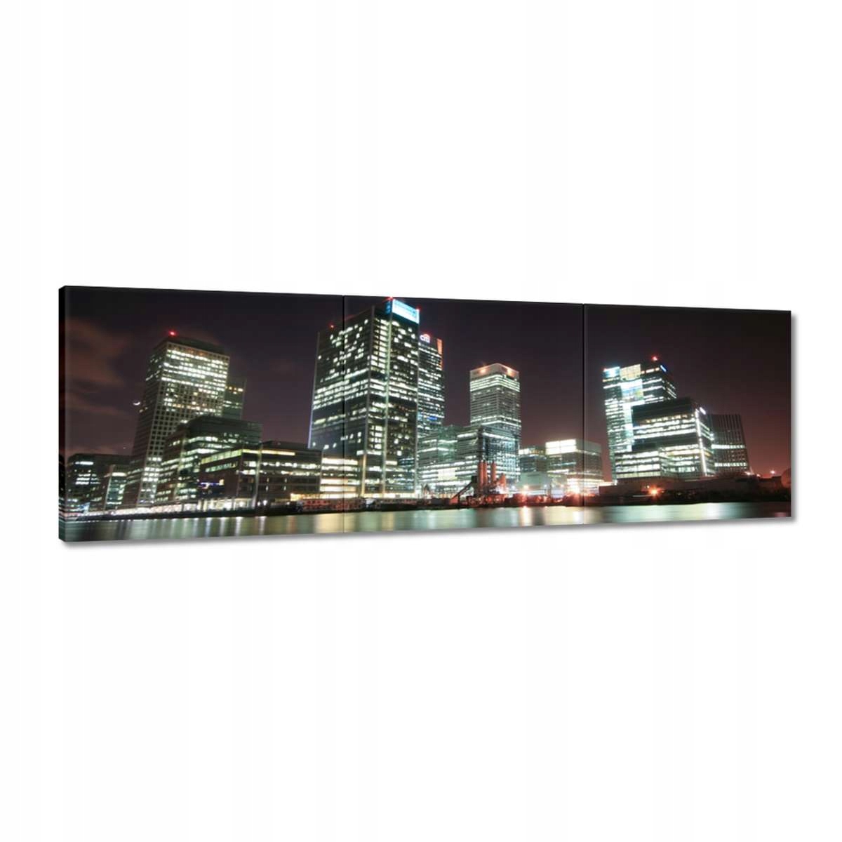 Obrazy 150x50 Osvětlené mrakodrapy v Londýně