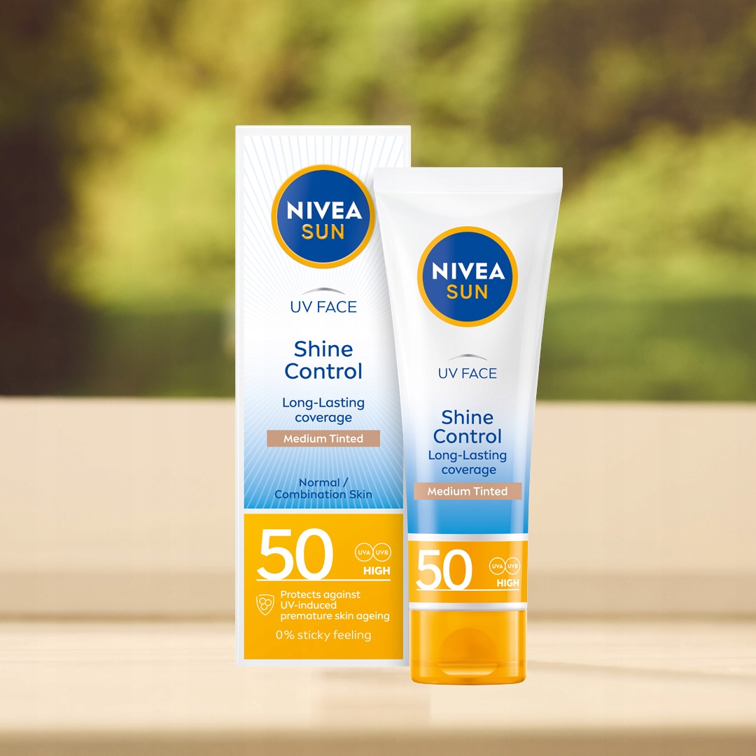 NIVEA SUN Matujący krem do twarzy opalania SPF 50 ml + Piłka plażowa Stan opakowania oryginalne