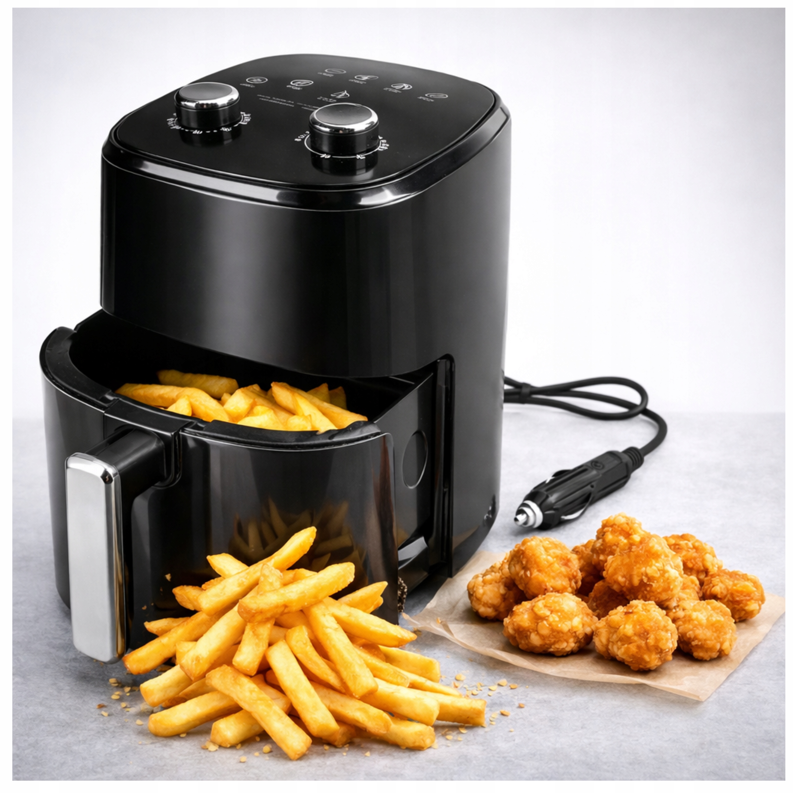 Fritéza Bez Oleja Air Fryer 24V 250W 4 L 10A Nákladné Auto Tir Karavan
