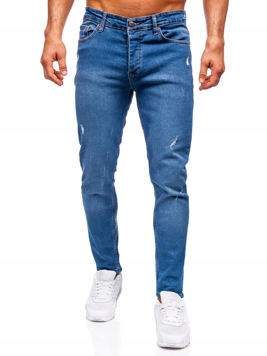 Pánské Džínové Kalhoty Slim Fit Tmavě Modré 6486 DENLEY_38/2XL