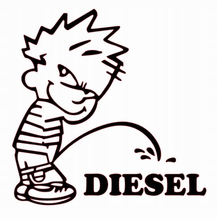 Naklejka Bez Tła Na Auto Samochód Szybę Diesel Sika