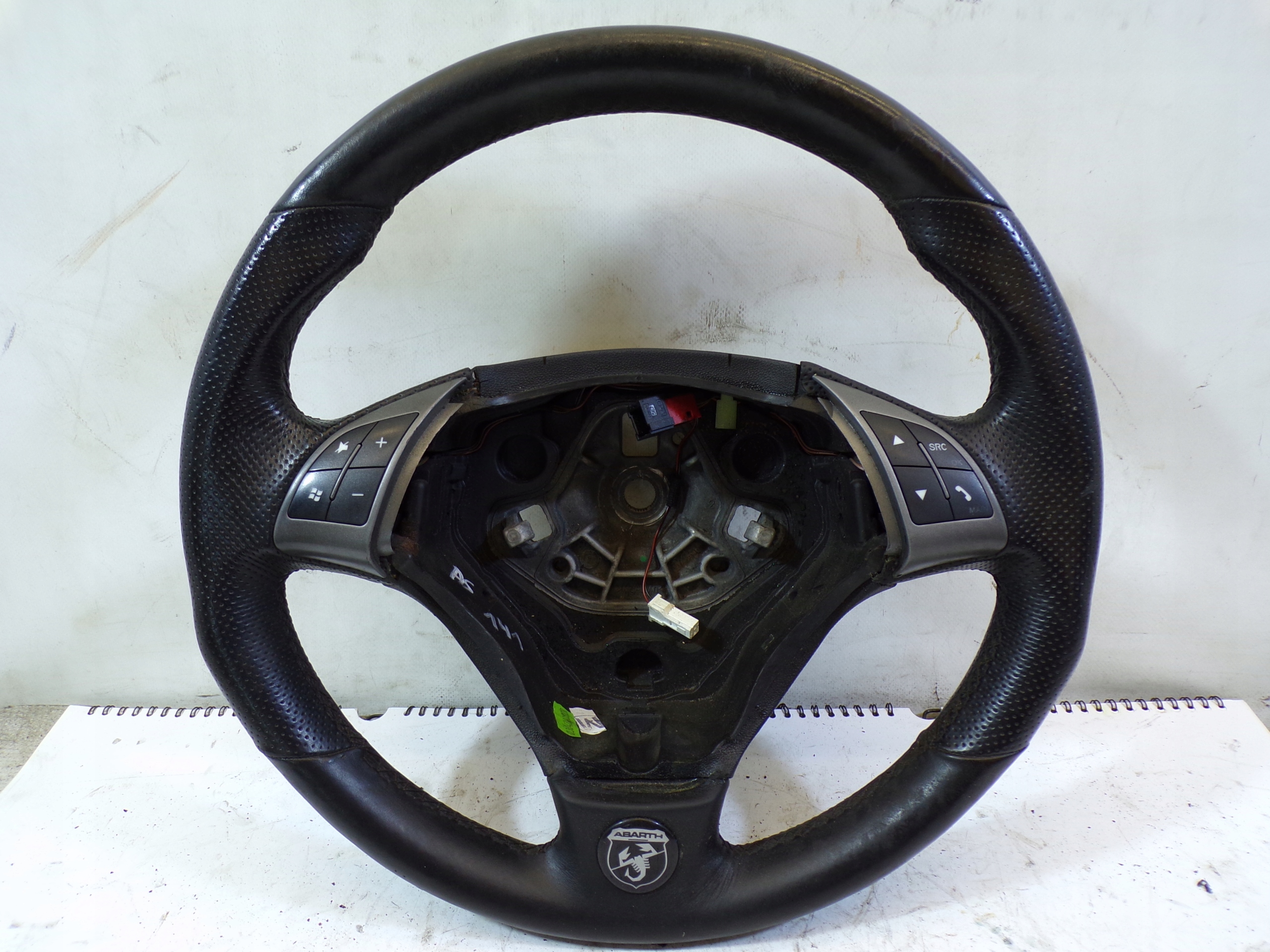 steering wheel, FIAT BRAVO 2 II leather MULTIFUNKCYJNA ABARTH
