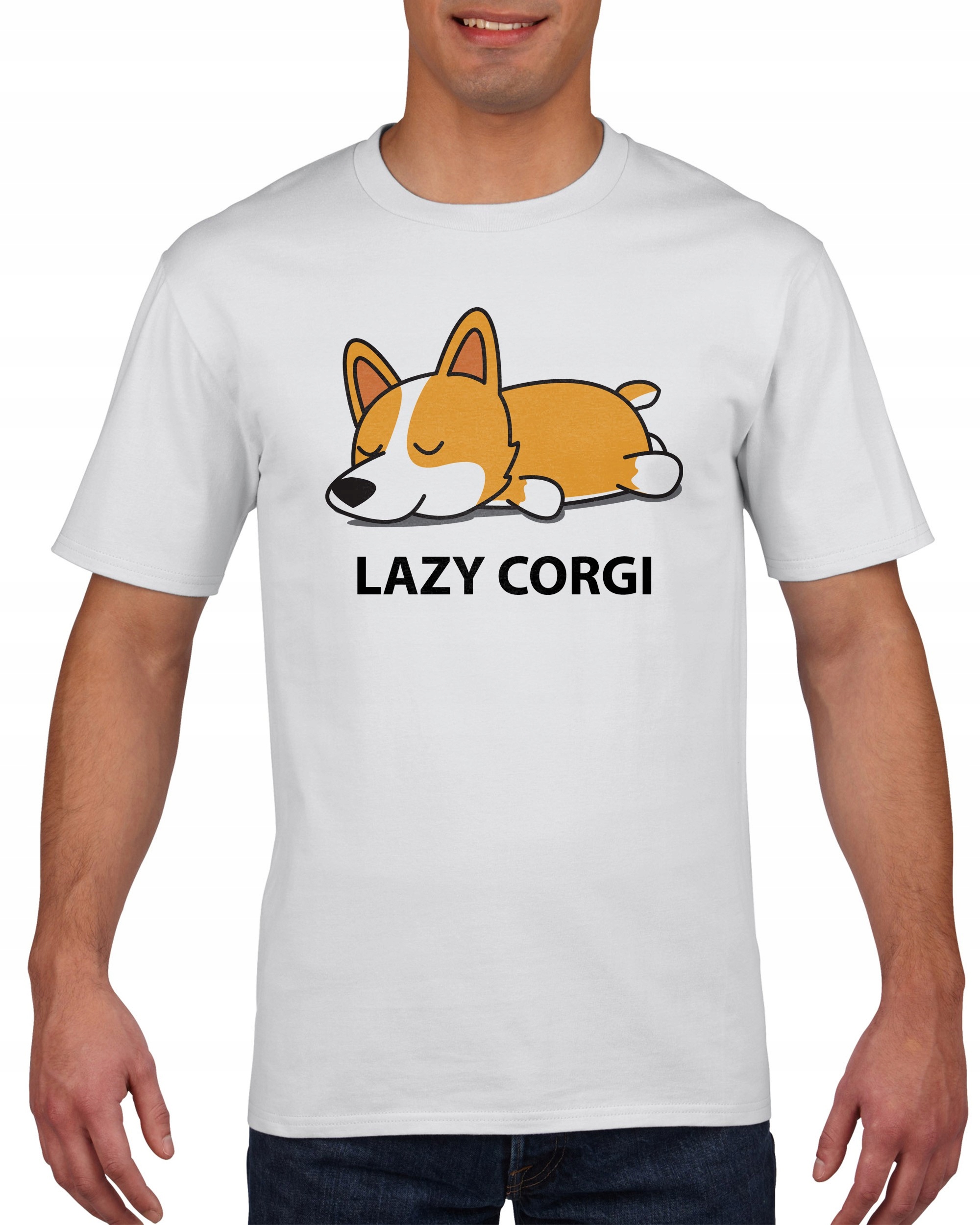 

Koszulka męska Leniwy Corgi XXL
