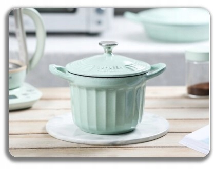 BUYDEEM Emaliowane naczynie żeliwne 1,8L, CP541, Cozy Greenish — 7