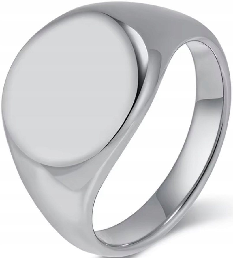 Stříbrný Kulatý leštěný štítek Elegantní štít Ocel