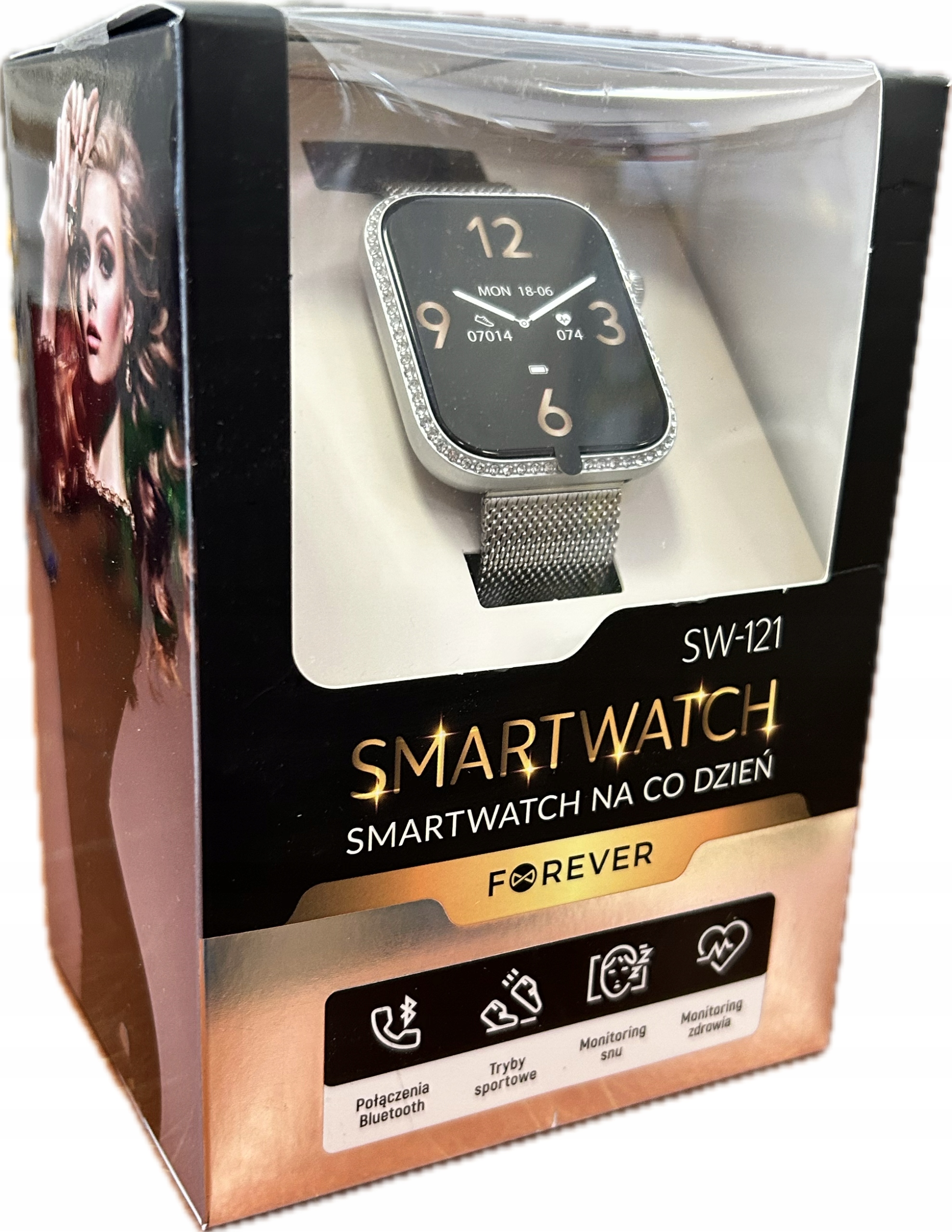 Forever Chytré Hodinky pro každodenní použití SW-121 Stříbrný