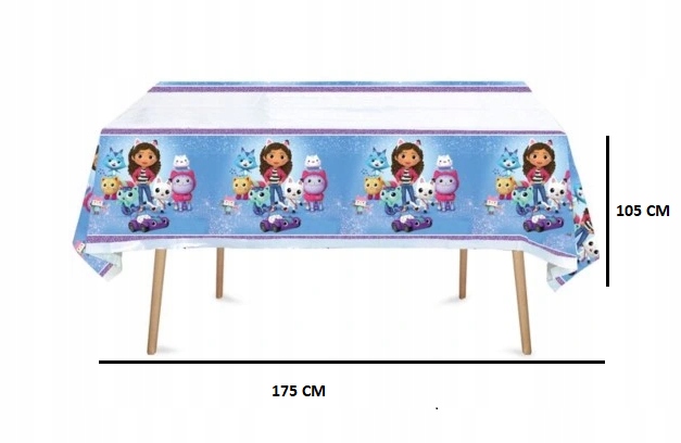 OBRUS URODZINOWY KOCI DOMEK GABI BAJKA URODZINY