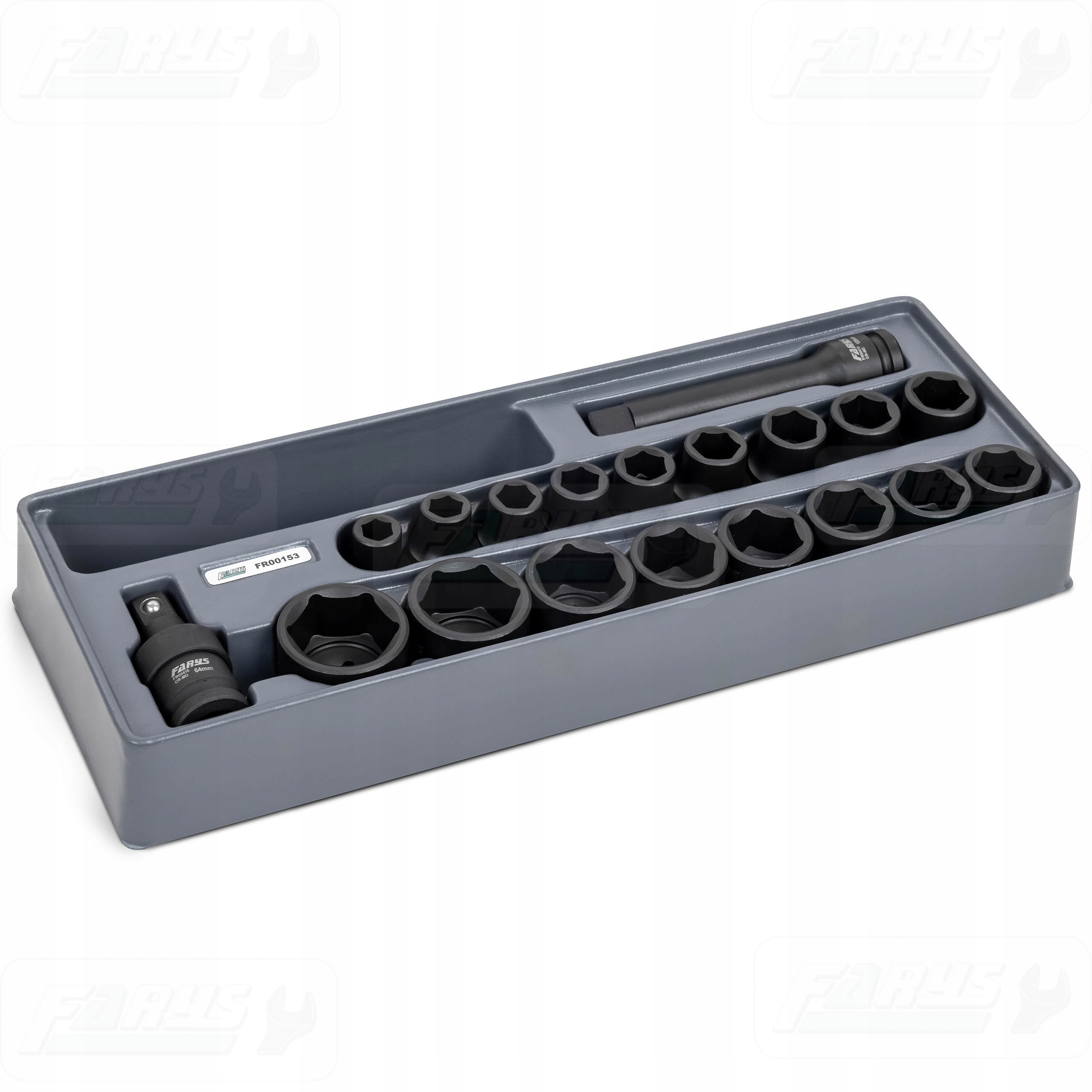 Sada rázových nástavců krátkých 1/2" 19 ks Vložka Vybavení Premium