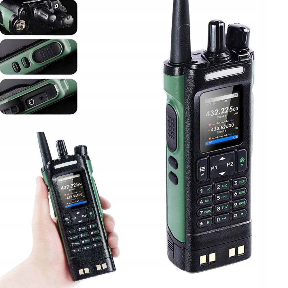 Baofeng UV32 Htq Dmr Fm Vhf Uhf Airband Gps Aprs Usb-c Letecké Pásmo 10W