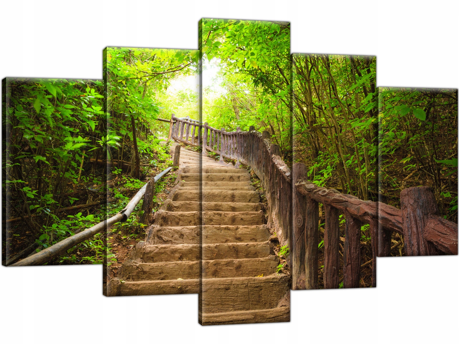 

Drewniane schody Las 100x63 Piękny obraz do salonu