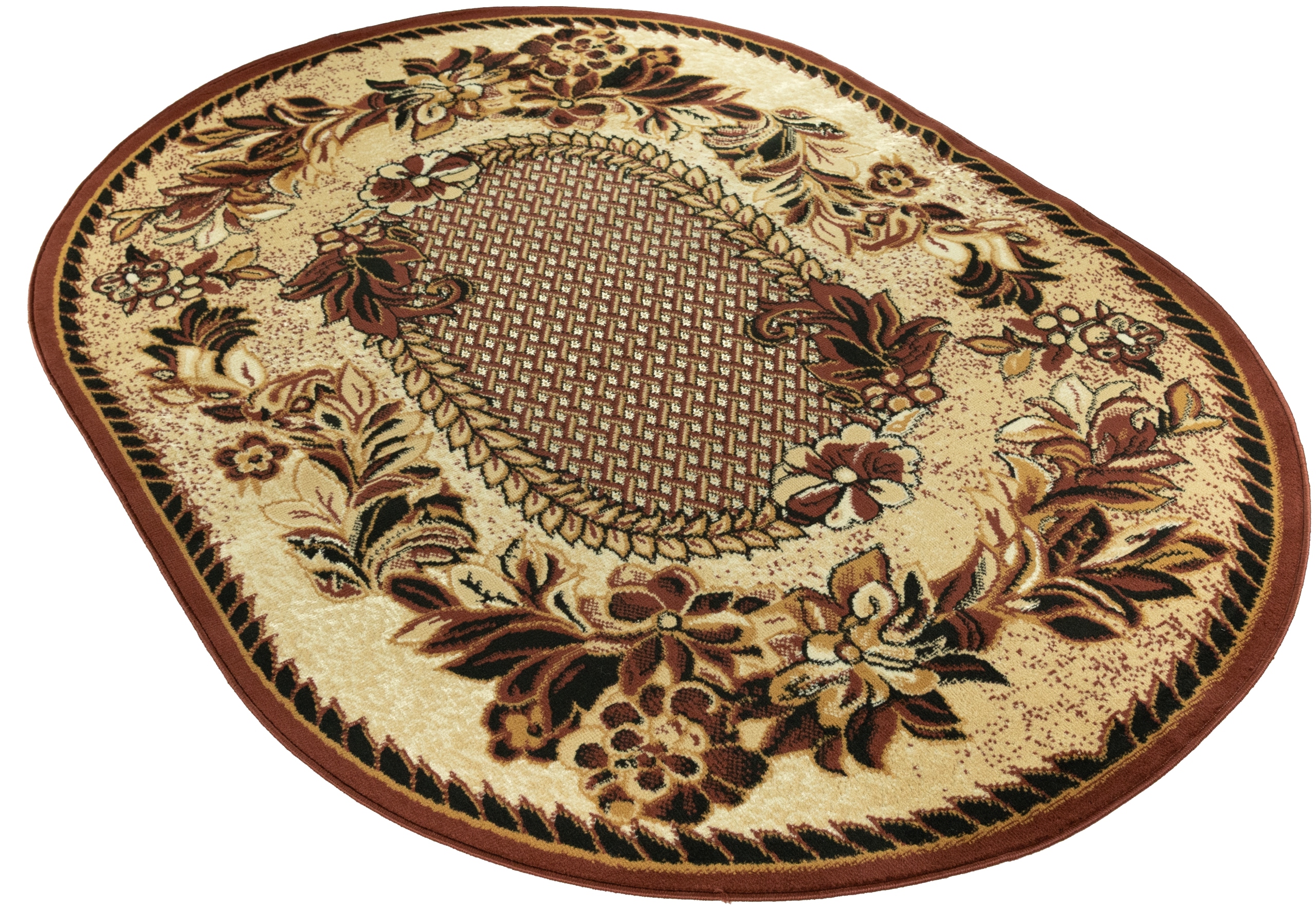 Koberec Oval Bcf 140x200 Klasické Módní Solidní Turecké Koberce 17b