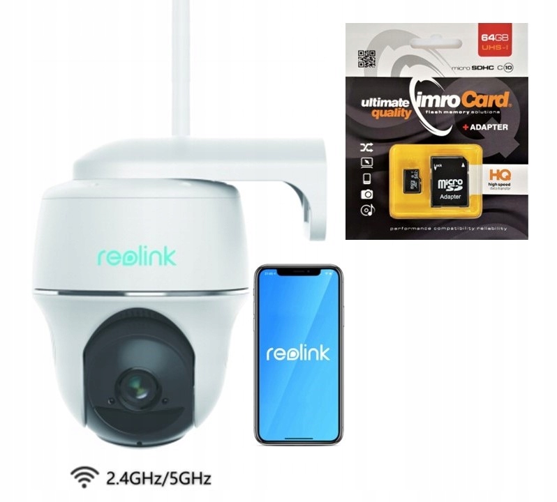 Kamera Reolink Argus B430 5MP Wifi batéria Usb-c 64GB Karta