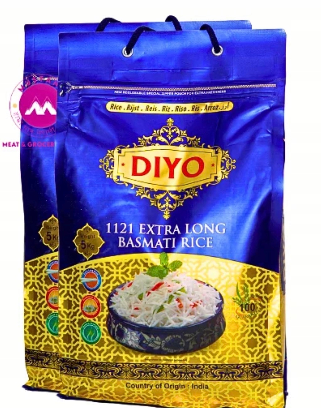 Rýže Basmati Extra dlouhá Long indická Diyo 5 kg