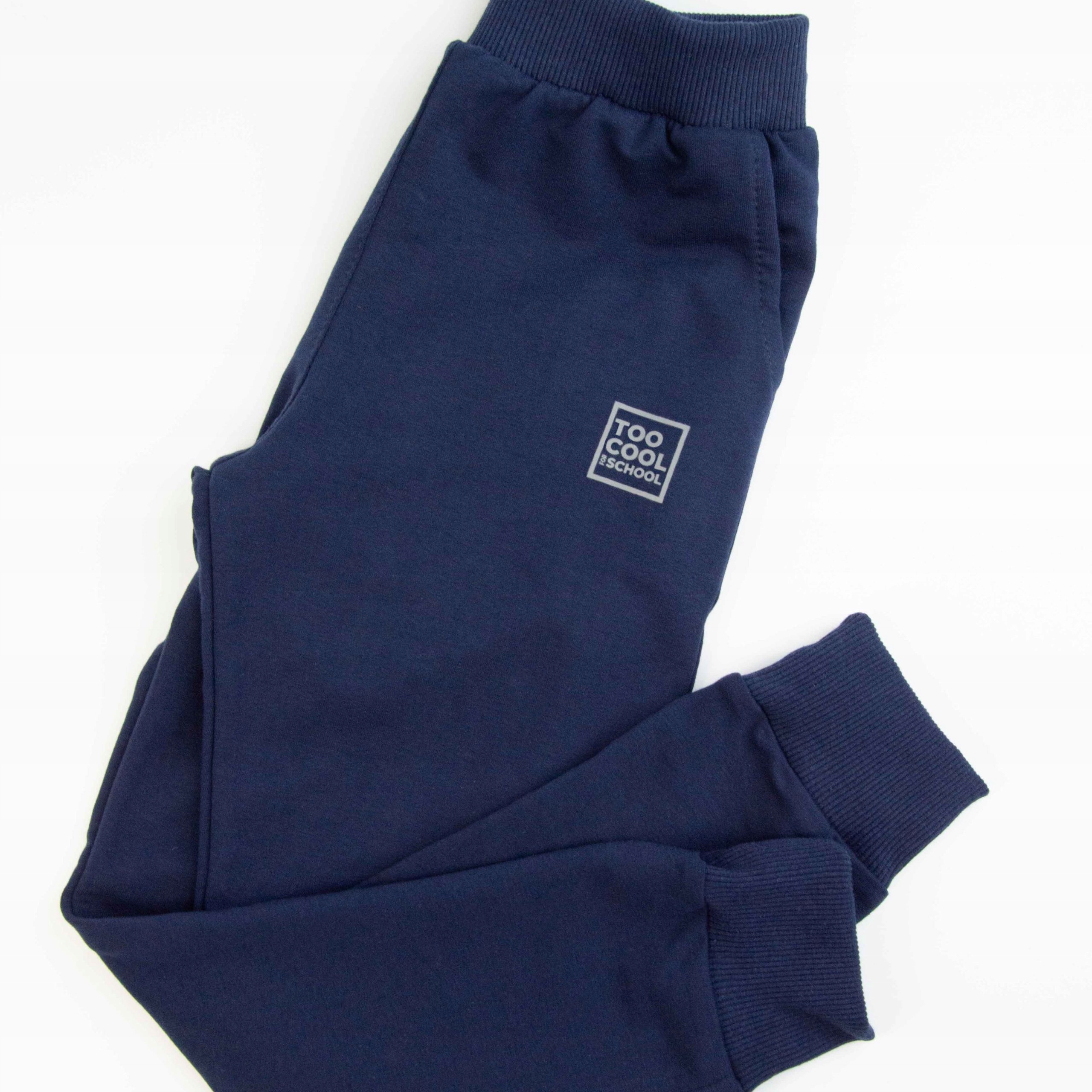 SPODNIE DRESOWE bawełniane dziecięce PROSTY KRÓJ granatowe 134 Marka CiuchCiuch