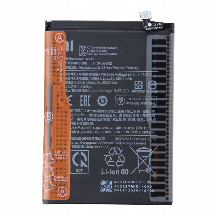 Nowa Oryginalna Bateria Xiaomi Redmi 9T BN62