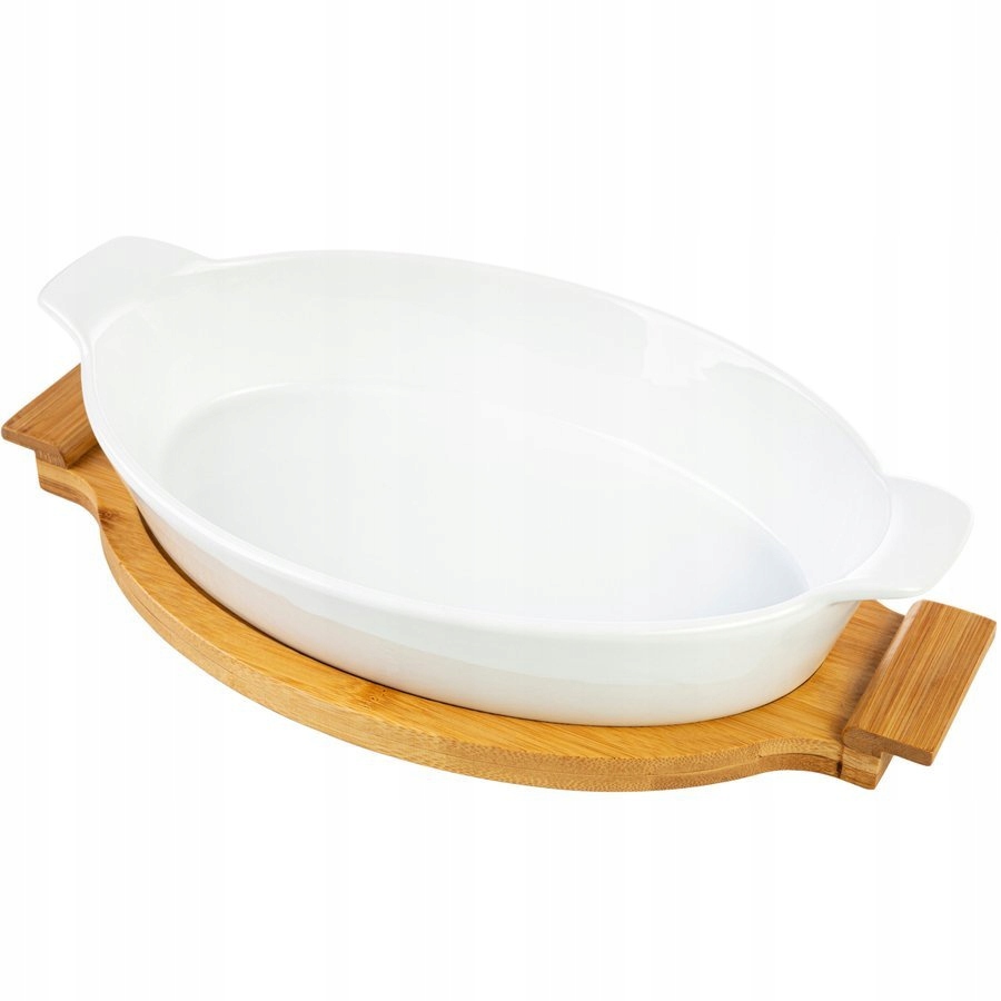 NACZYNIE CERAMICZNE NA PODSTAWIE BAMBUSOWEJ 33,5CM Marka Florina