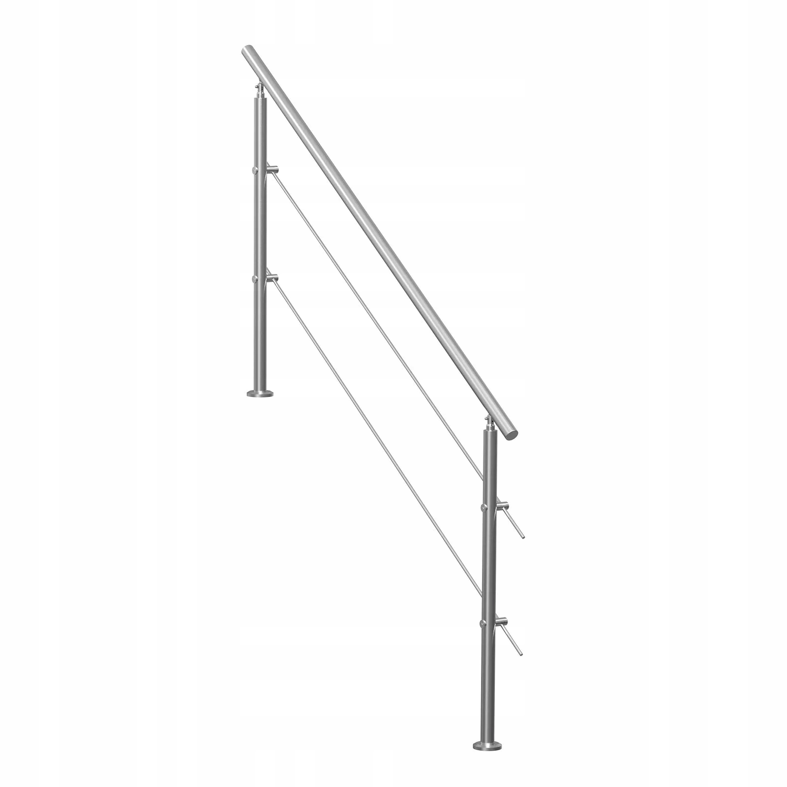 Schodišťové zábradlí 180 cm, vnější 2 ocelové příčky pro terasa balkon