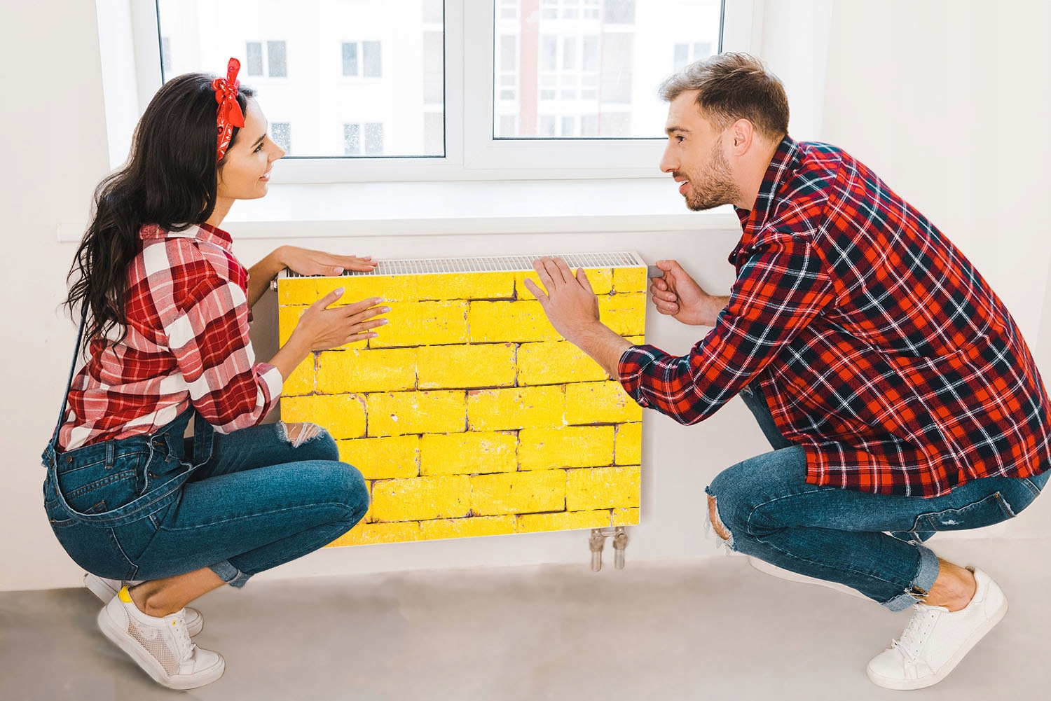 MAGNES NA KALORYFER GRZEJNIK 80x60 CEGŁA FOTOTAPETA Grubość materiału 1 mm