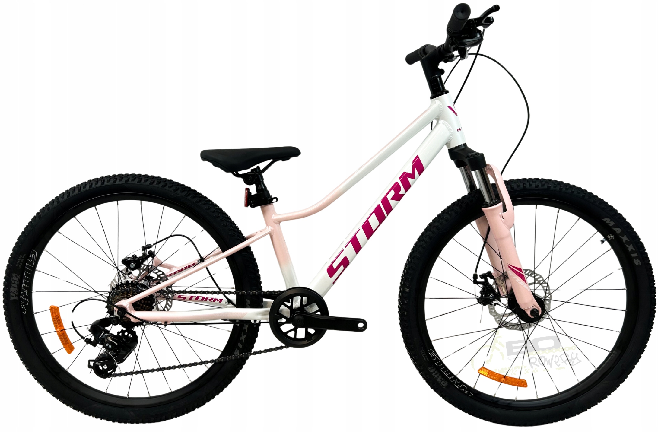 Rower Młodzieżowy 24 Storm Queen 2D rama 11 24 biały róż 2026 1x7