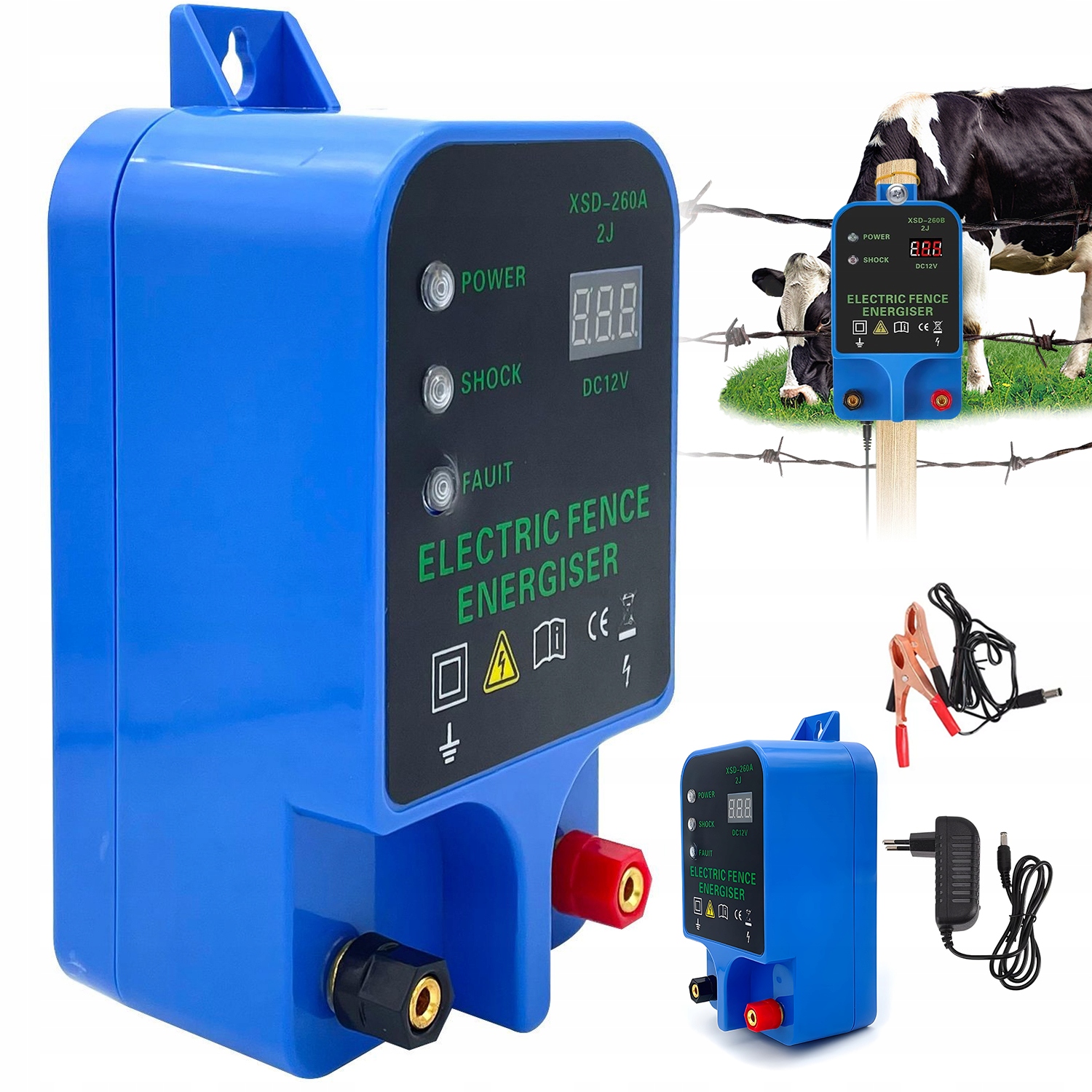 Elektrický Pastuchový Elektrizátor 12 V, Bezpečné Impulsy, Dvojité Napájení