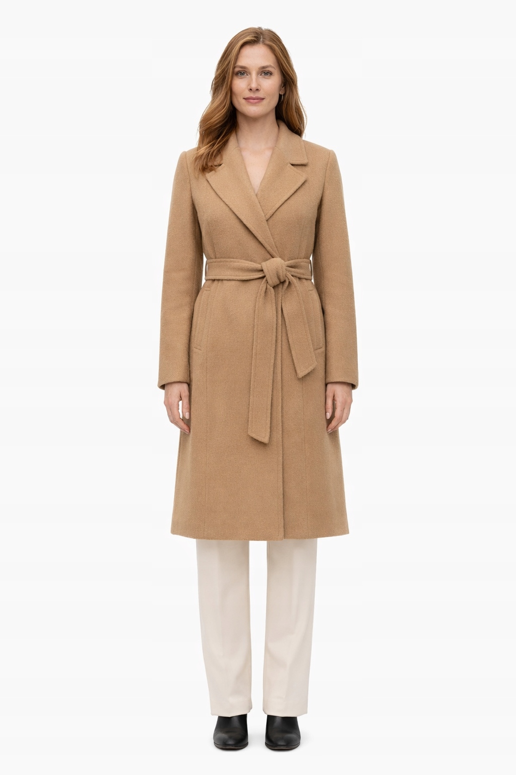 Ralph Lauren Kabát Klasický Béžový S Páskem A Klopami 36 I3C