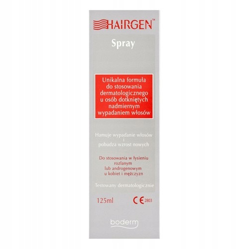 Hairgen, spray przeciw wypadaniu włosów, pobudza wzrost nowych, 125 ml