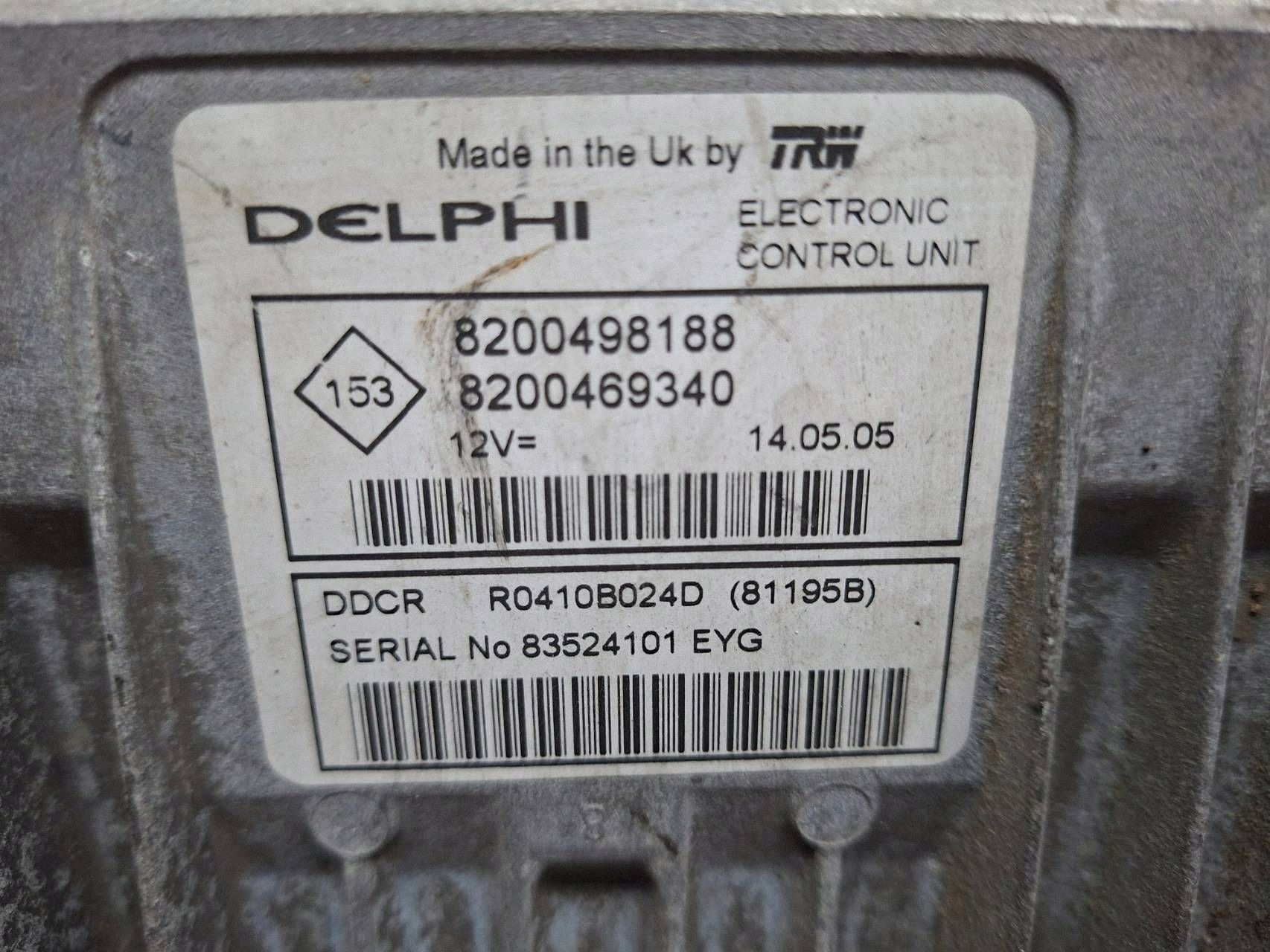 control unit of the engine 8200498188 8200469340 R0410B024D RENAULT 1.5 DCI
