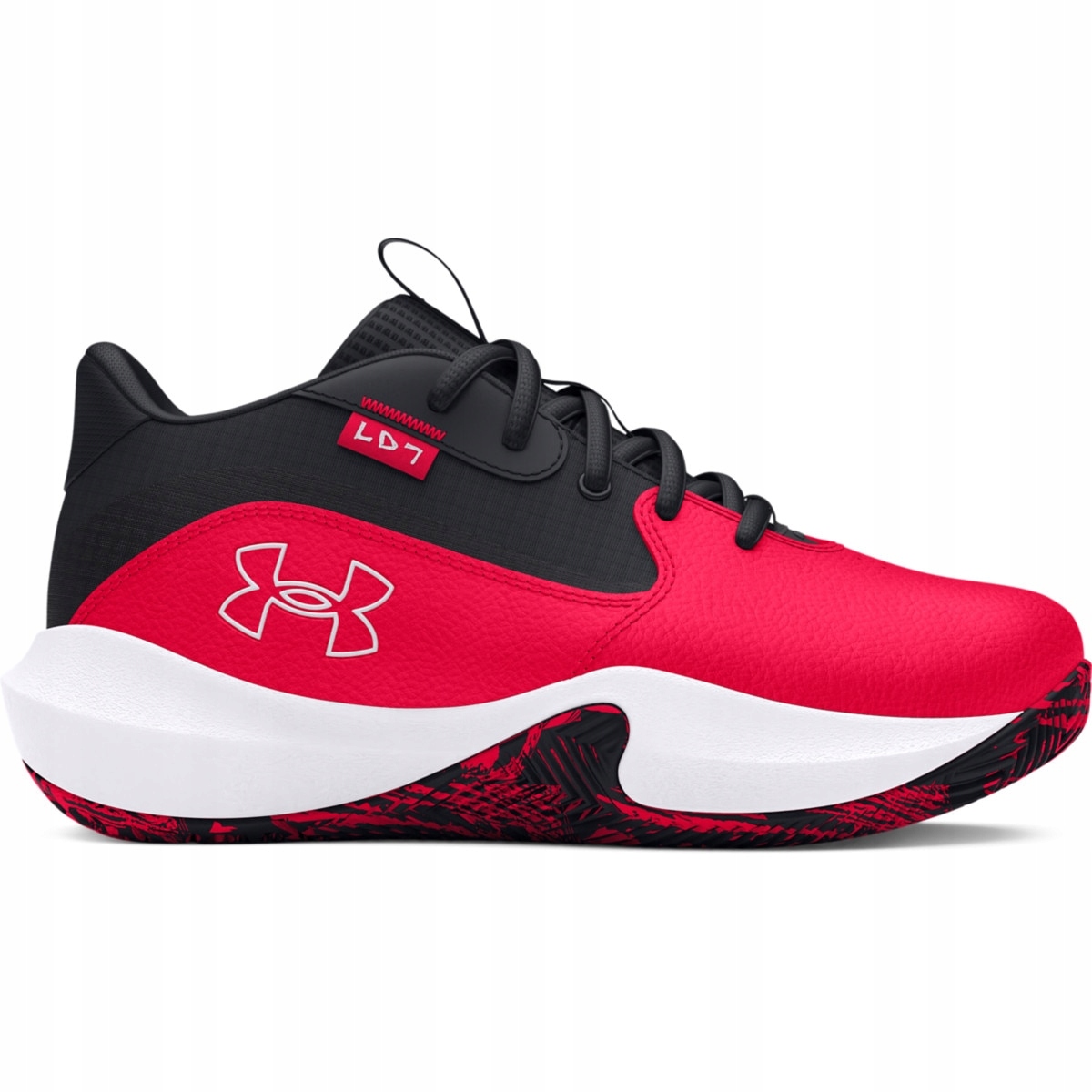 Dziecięce buty do koszykówki Under Armour Lockdown 7 czerwone 30